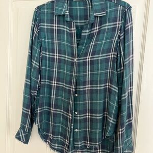 Bella Dahl Boyfriend Plaid Button-Up Shirt -Super Soft